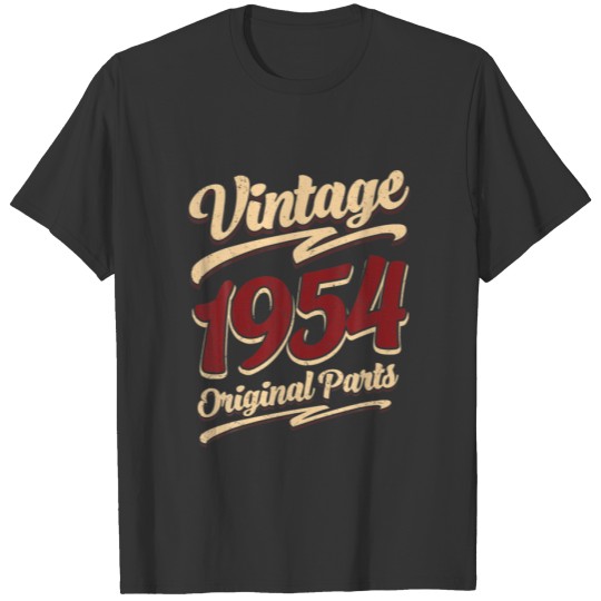 Vintage 1954 Original Parts | 68Th Birthday 68 Yea T-shirt