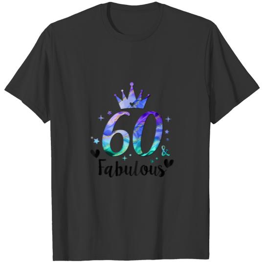Womens 60 Fabulous 60 Years Old 60Th Birthday 1962 T-shirt