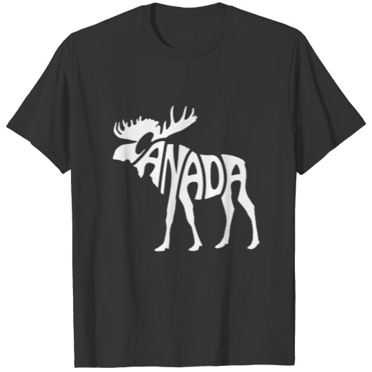 Canada Moose Red White Canadian Pride Canada Day T-shirt