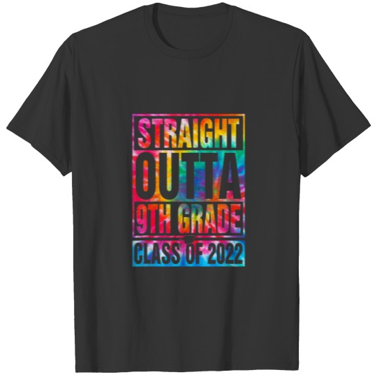 Straight Outta 9Th Grade Class Of 2022 Graduation T-shirt