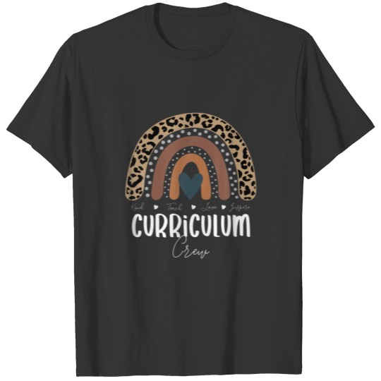 Leopard Rainbow Teacher Student, School Curriculum T-shirt