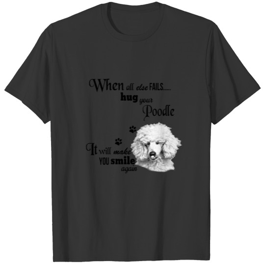Poodle modern art cute dog breed slogan T-shirt
