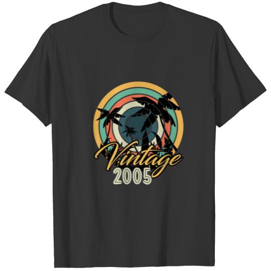 Vintage 2005 Palm Surfing Year Of Birth Vintage T-shirt