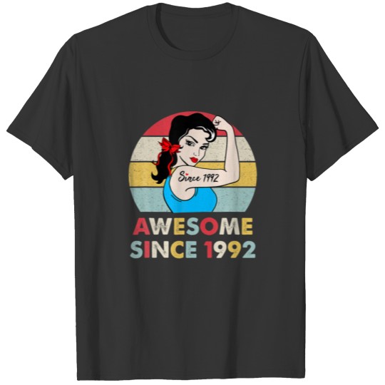 30 Year 30Th Birthday - Women Vintage 1992 Birthda T-shirt