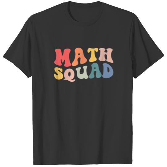 Retro Vintage Math Squad Teacher Squad Teacher Day T-shirt