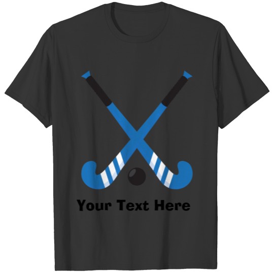 Personalized Blue Field Hockey Player T-shirt