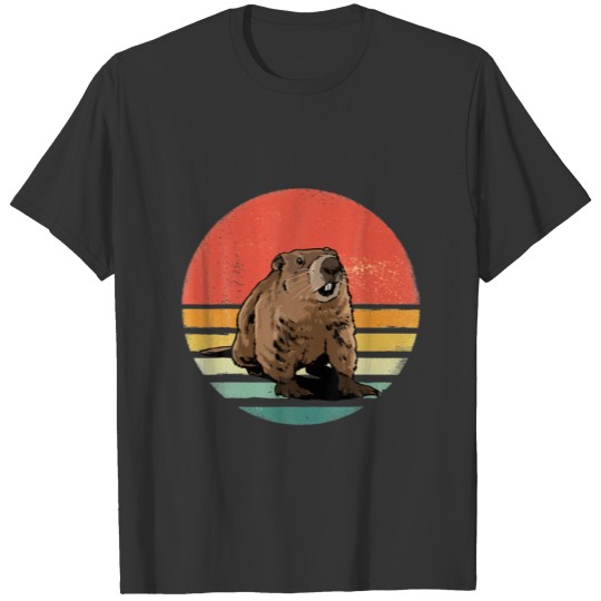 Groundhog Retro - Funny Woodchuck Groundhog Day T-shirt