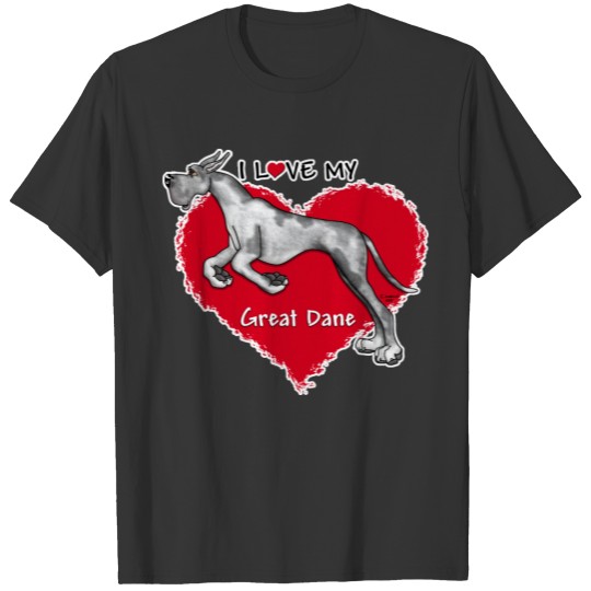 Love Merle Great Dane T-shirt