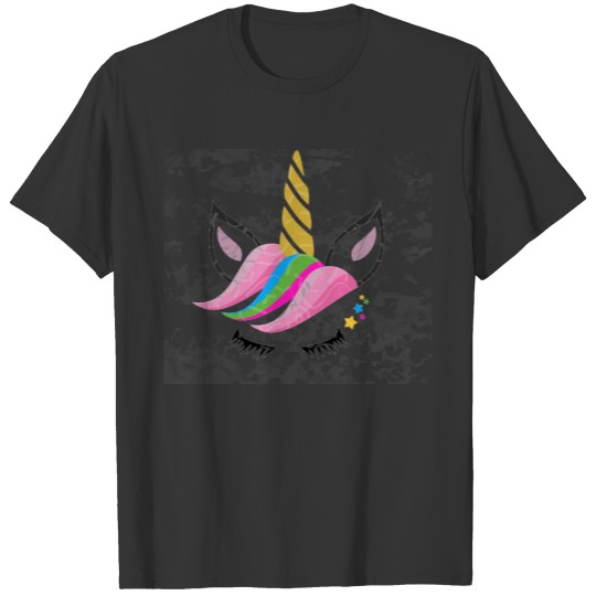 Cute Girly Unicorn Pink Rainbow T-shirt