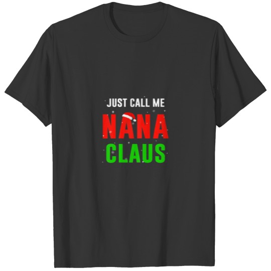 Womens Santa Nana Claus Matching Family Christmas T-shirt