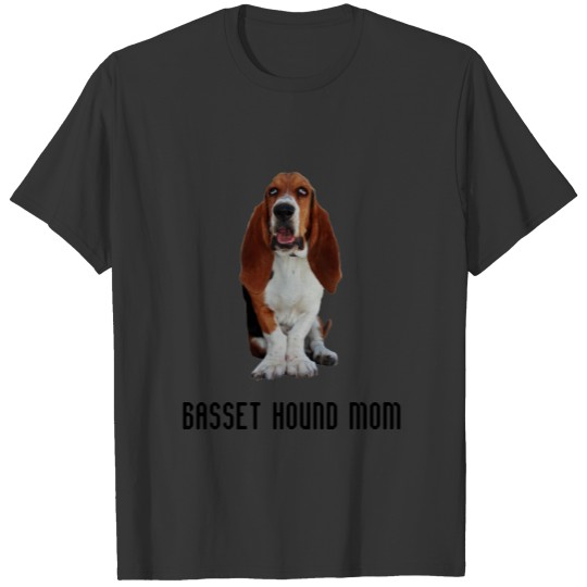 Basset Hound mom photo custom T-shirt
