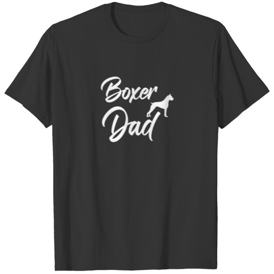 Father's Day Dog Dad Puppy Papa Boxer T-shirt