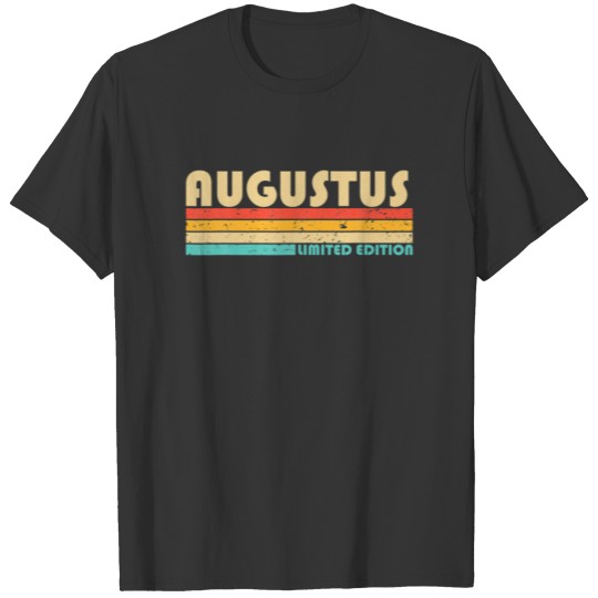 AUGUSTUS Name Personalized Funny Retro Vintage Bir T-shirt