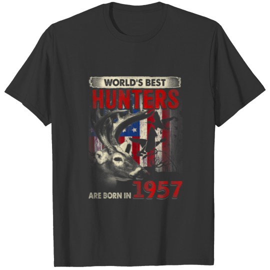 65 Years Old Deer Hunter Born In 1957 65Th Birthda T-shirt