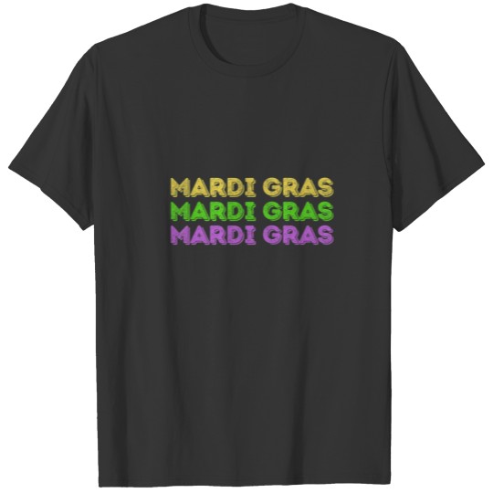 Vintage Retro I Love Mardi Gras Carnival Cute Para T-shirt