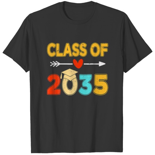 Class Of 2035 Grow With Me Kindergarten Graduation T-shirt