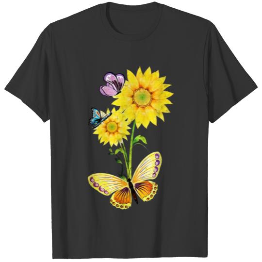 Butterflies and Sunflowers T-shirt