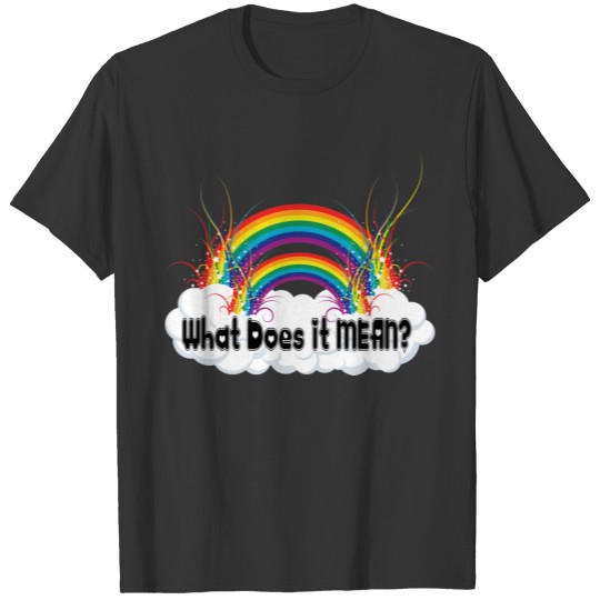 WHAT DOES IT MEAN? DOUBLE RAINBOW T-shirt