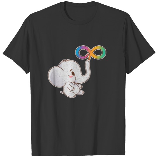 Cute Autism Rights Infinity Elephant – Autism Awar T-shirt