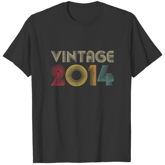 2014 Happy 8Th Birthday Gift Vintage Funny 8 Years T-shirt