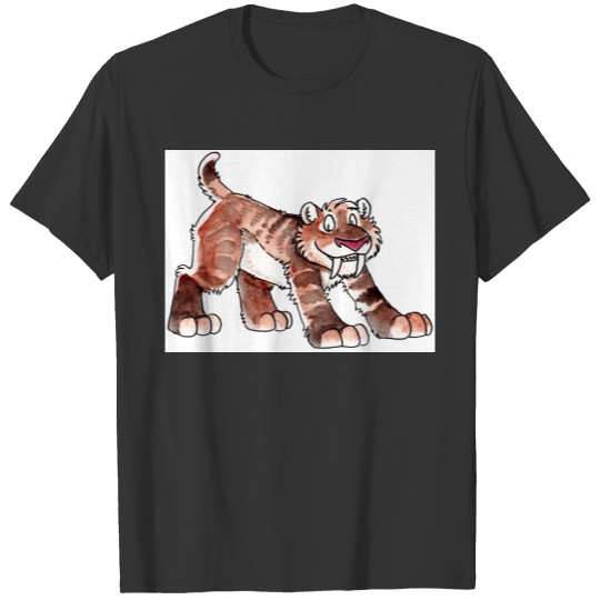 Sabretooth Tiger Ladies Fitted T-shirt
