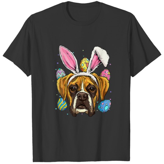 Easter Bunny Boxer Dog Kids Men Wo T-shirt