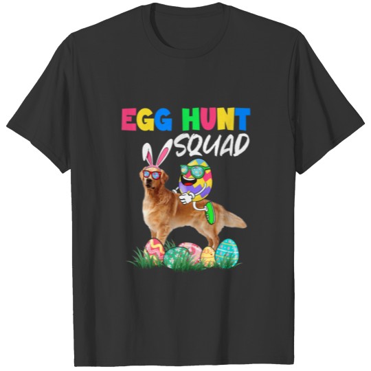 Egg Hunt Squad Easter Eggs Ridding Bunny Golden Do T-shirt