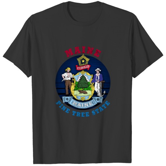 MAINE PINE TREE STATE FLAG T-shirt