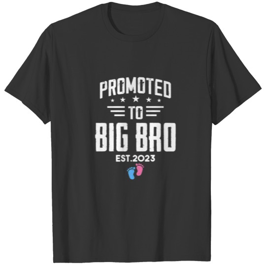 Promoted To Big Bro 2023 Funny Gender Reveal Pink T-shirt