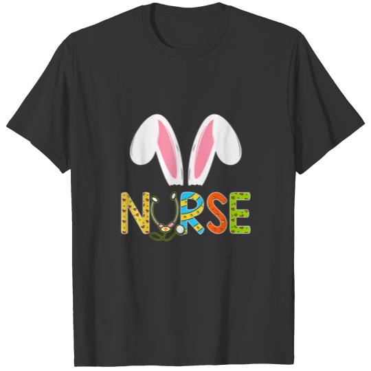 Easter Nurse ER Bunny Ears Happy Easter Eggs Nurse T-shirt