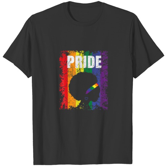 Pride Month Lgbtq Afro Black Woman June T-shirt