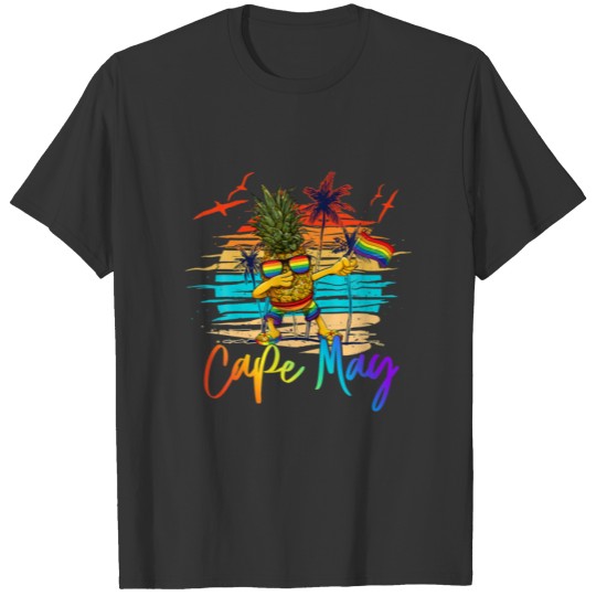 Dabbing Pineapple Gay Pride LGBT Cape May New Jers T-shirt