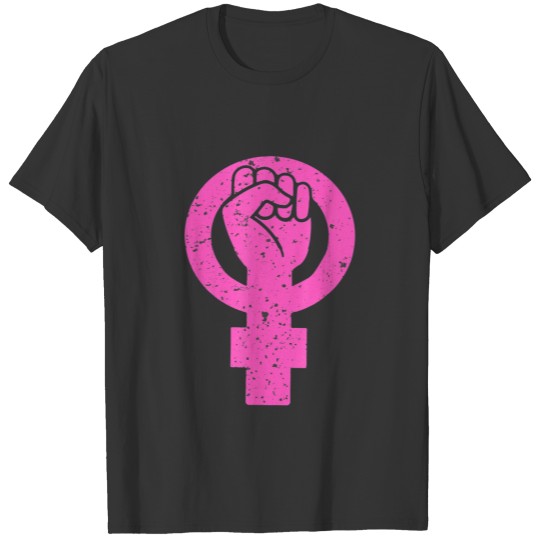 Pink Feminist Symbol Women's March 2021 Equality T-shirt