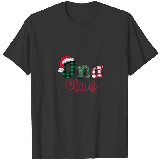 Christmas Ona Claus Pajama Suit Santa Hat X-Mas T-shirt