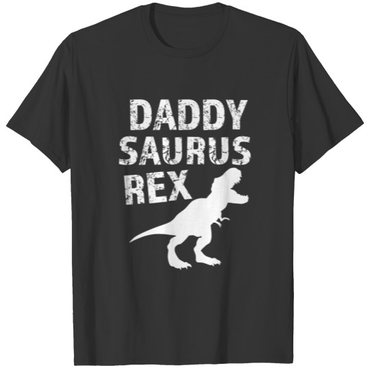 Daddy Saurus Rex  Mens Funny Dino T T-shirt