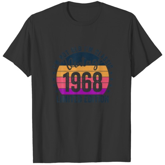 Retro Vintage Birthday Gifts Since 1968 T-shirt