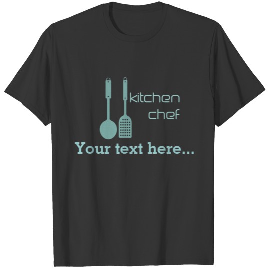 Customisable Kitchen Chef Logo Men Dark T-shirt