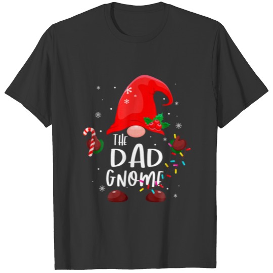 The Dad Gnome Christmas Lights Matching Family Paj T-shirt