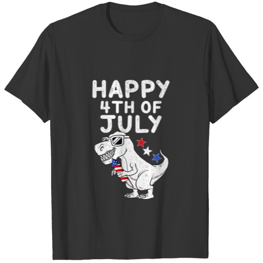 Kids Happy 4Th Of July T Rex Patriotic Funny Toddl T-shirt