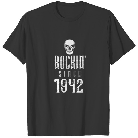 Classic 80Th Birthday Classic Rock 1942 Birthday T-shirt