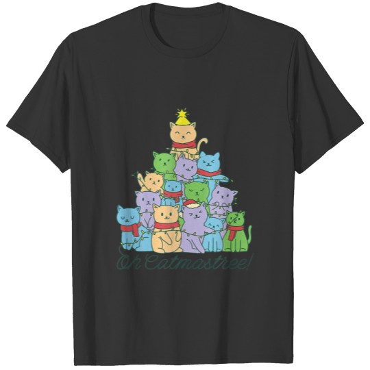 Oh Catmastree Christmas Catmas Christmas Tree Cat T-shirt