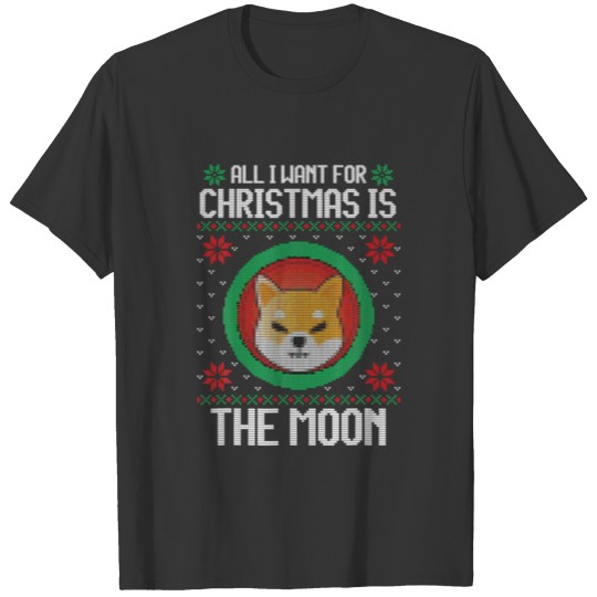 Shiba Inu Crypto Coin Ugly Christmas Shiba Inu T-shirt