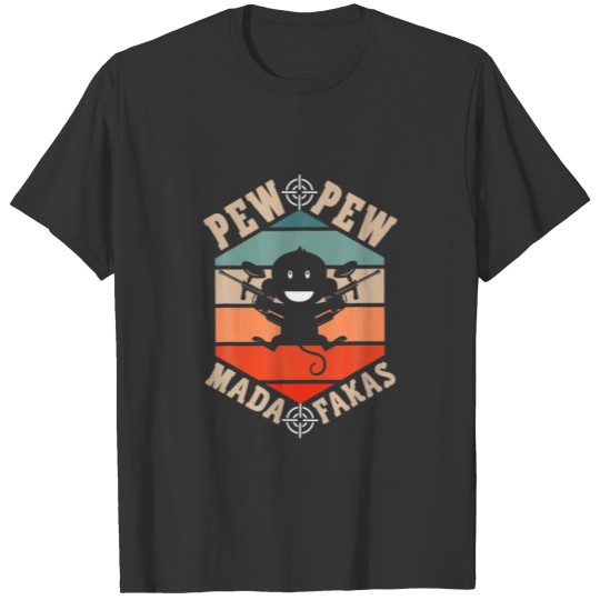 Pew Pew Madafakas Monkey Ape Paintballer T-shirt