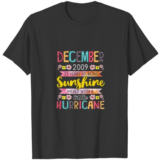 December Girls 2009 12 Years Old Awesome Since 200 T-shirt