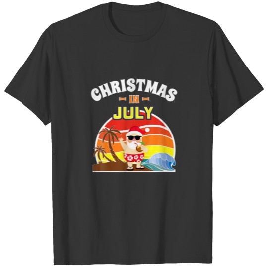 Christmas In July S For Women Men Kids Summer Suns T-shirt