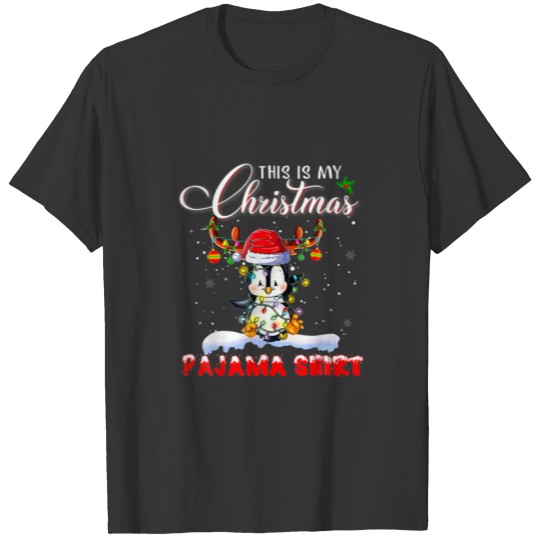This Is My Christmas Pajama Penguin Christmas Ligh T-shirt
