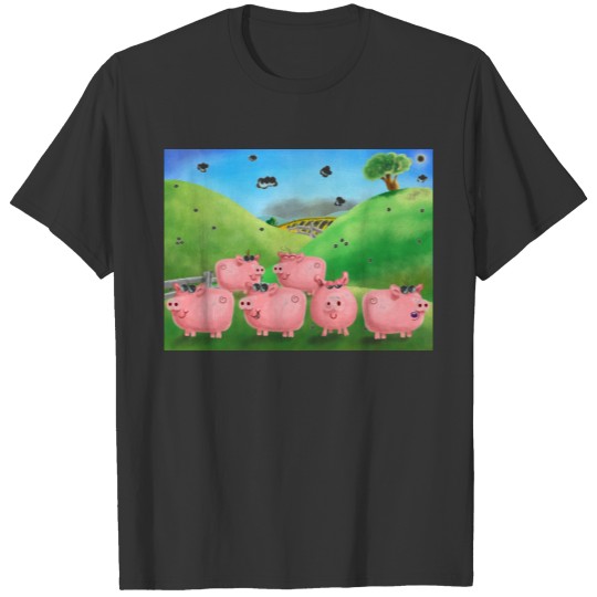 Piggies in a field T-shirt