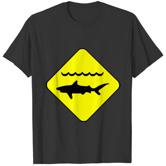 Warning Sharks Symbol T-shirt