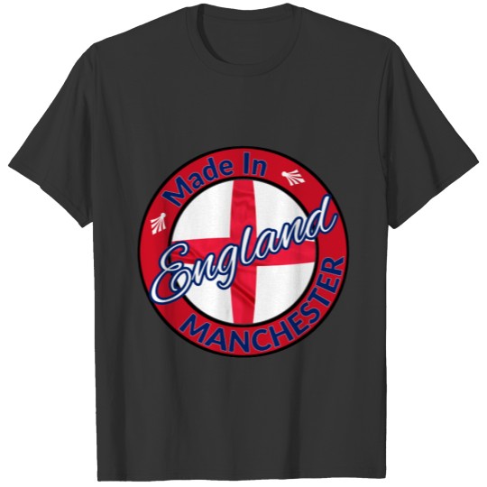 Made in Manchester England St George Flag T-shirt