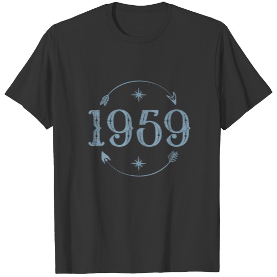 Vintage 1959 63 Yo Retro 63Th Birthday Boho Graphi T-shirt